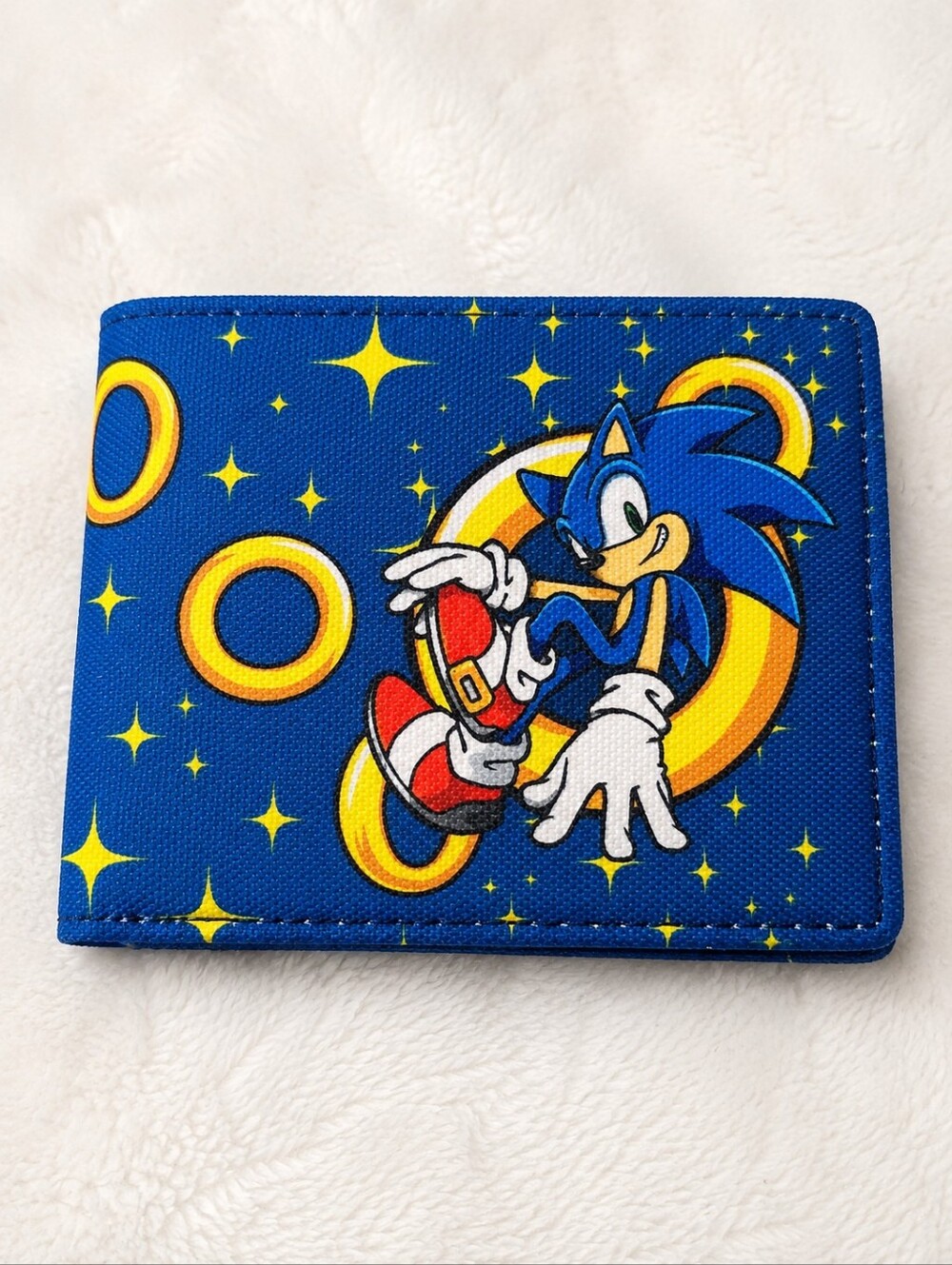 Sonic The Hedgehog Bi-Fold Wallet Sega Rings Print Gaming